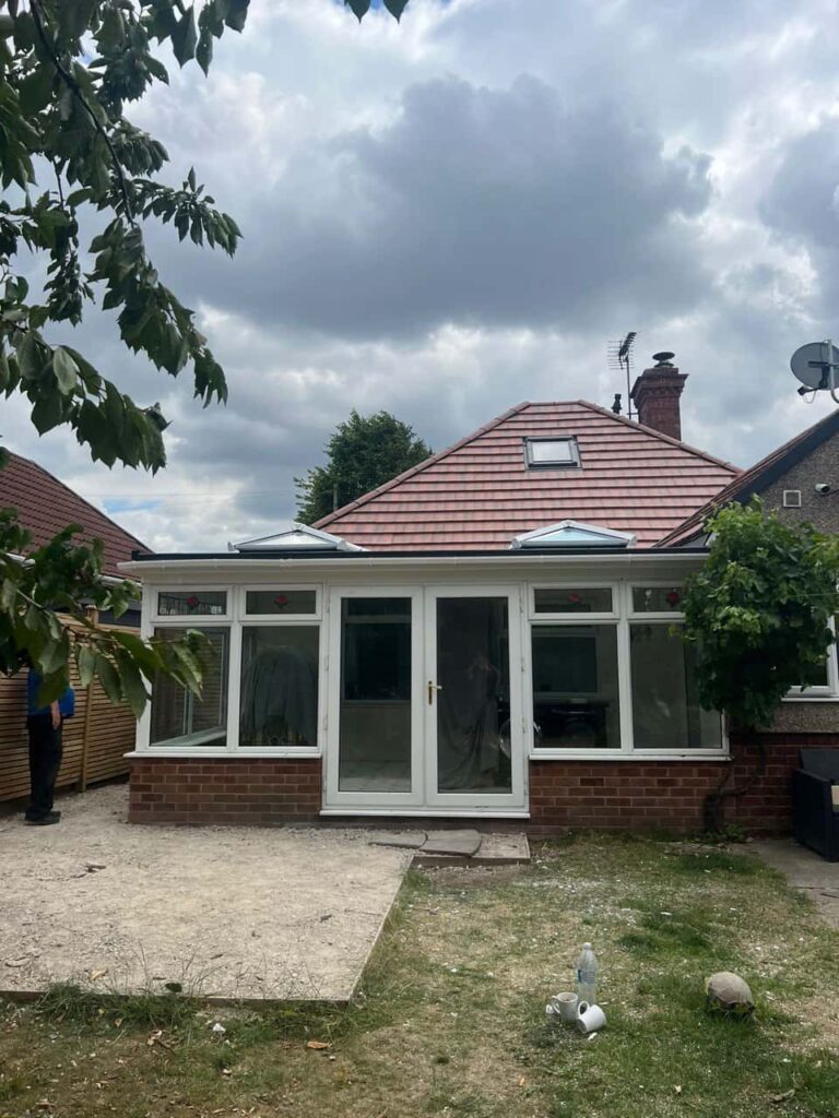 This is a photo of a hipped roof on a bungalow that has just had roof repairs carried out. Works carried out by Edenbridge Roofing Repairs